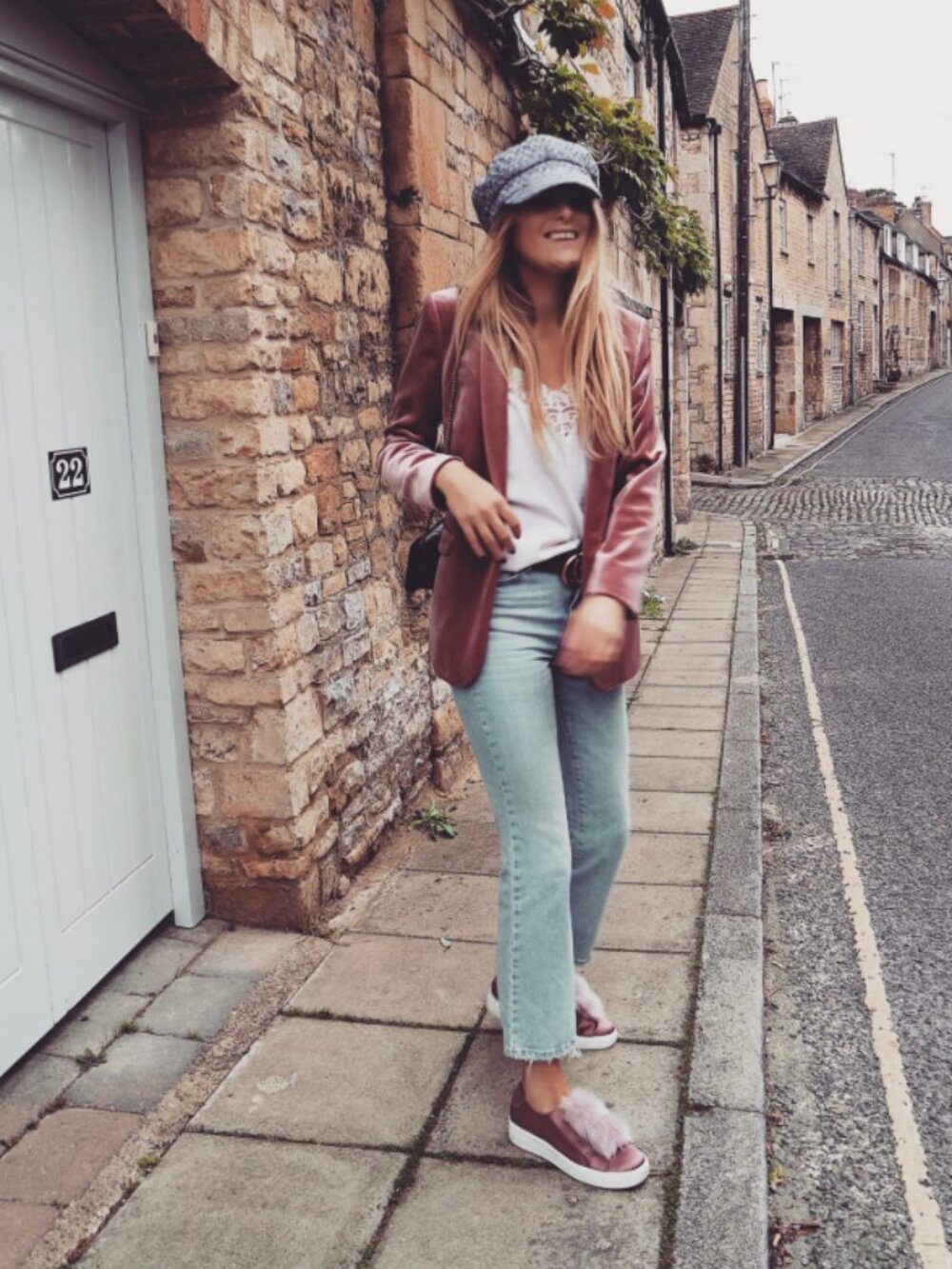 Topshop — Pink Velvet Blazer Jacket